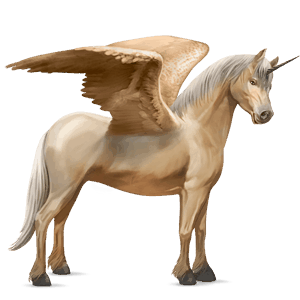 unicorno pony alato  palomino